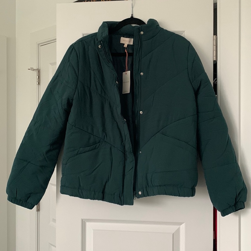 Emerald Green Quilted Jacket/Coat